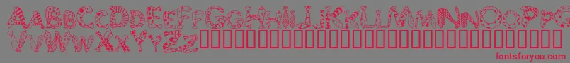 DaddyTie Font – Red Fonts on Gray Background