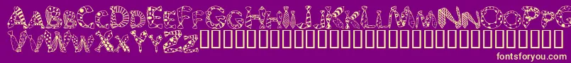 More about DaddyTie Font DaddyTie Font – Yellow Fonts on Purple Background