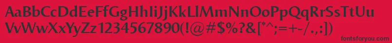 OdenseDemi Font – Black Fonts on Red Background