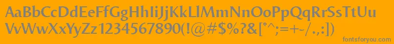 OdenseDemi Font – Gray Fonts on Orange Background