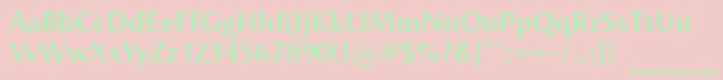 OdenseDemi Font – Green Fonts on Pink Background