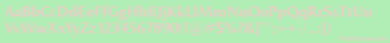 OdenseDemi Font – Pink Fonts on Green Background