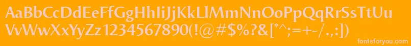 OdenseDemi Font – Pink Fonts on Orange Background