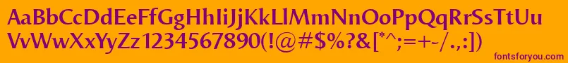 OdenseDemi Font – Purple Fonts on Orange Background