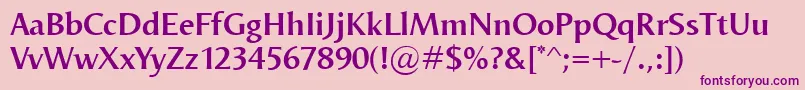 OdenseDemi Font – Purple Fonts on Pink Background