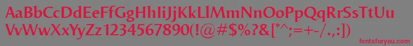 OdenseDemi Font – Red Fonts on Gray Background
