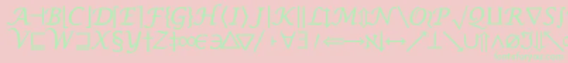 MachadomathsymbolsskRegular Font – Green Fonts on Pink Background
