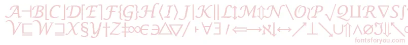 MachadomathsymbolsskRegular-Schriftart – Rosa Schriften auf weißem Hintergrund