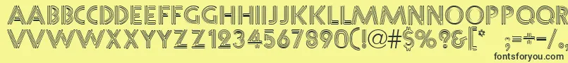 NeoneRegular Font – Black Fonts on Yellow Background