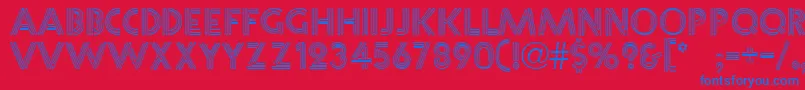 NeoneRegular Font – Blue Fonts on Red Background