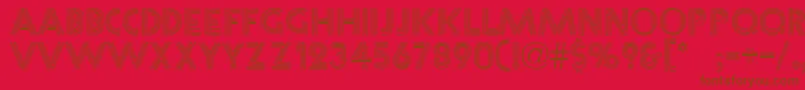 NeoneRegular Font – Brown Fonts on Red Background
