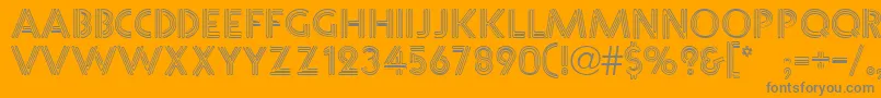 NeoneRegular-Schriftart – Graue Schriften auf orangefarbenem Hintergrund