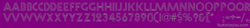 NeoneRegular Font – Gray Fonts on Purple Background