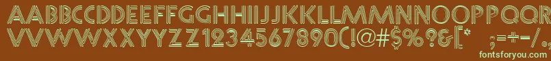 NeoneRegular Font – Green Fonts on Brown Background