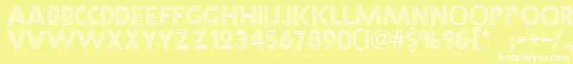 NeoneRegular Font – White Fonts on Yellow Background