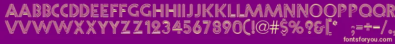 NeoneRegular Font – Yellow Fonts on Purple Background