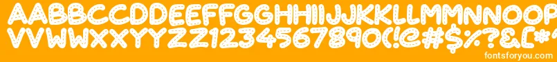 CuteStitch Font – White Fonts on Orange Background