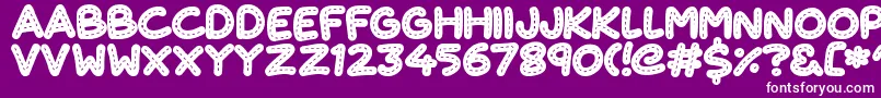 CuteStitch Font – White Fonts on Purple Background