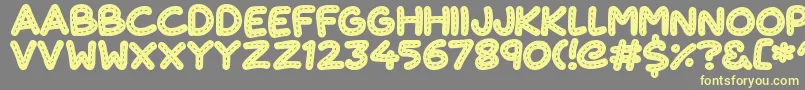 CuteStitch Font – Yellow Fonts on Gray Background