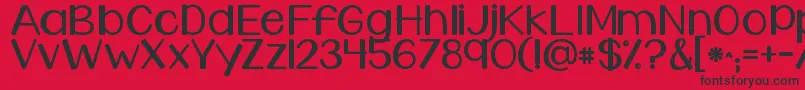 Kgdarkside Font – Black Fonts on Red Background