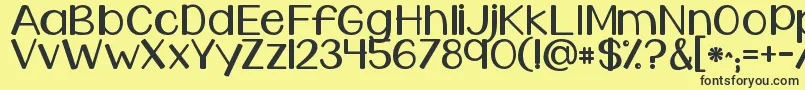 Kgdarkside Font – Black Fonts on Yellow Background