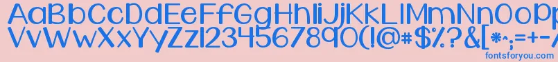 Kgdarkside Font – Blue Fonts on Pink Background