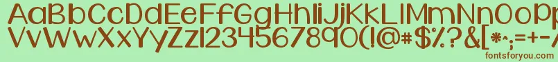 Kgdarkside Font – Brown Fonts on Green Background