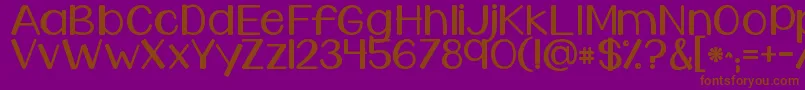 Kgdarkside Font – Brown Fonts on Purple Background