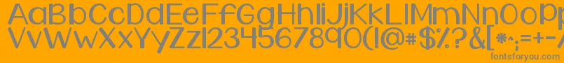 Kgdarkside Font – Gray Fonts on Orange Background