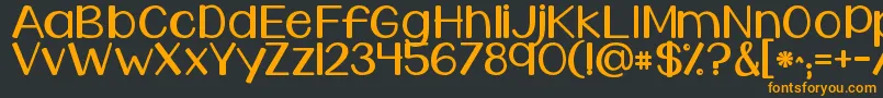 Kgdarkside Font – Orange Fonts on Black Background