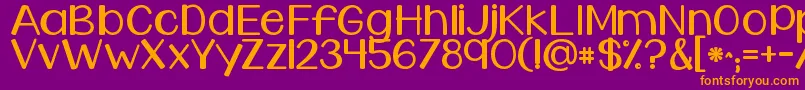 Kgdarkside Font – Orange Fonts on Purple Background