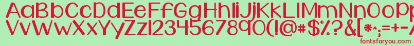 Kgdarkside Font – Red Fonts on Green Background