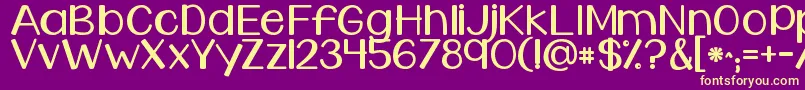 Kgdarkside Font – Yellow Fonts on Purple Background