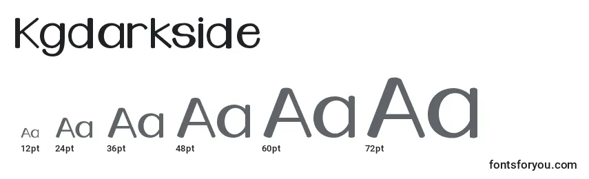 Размеры шрифта Kgdarkside