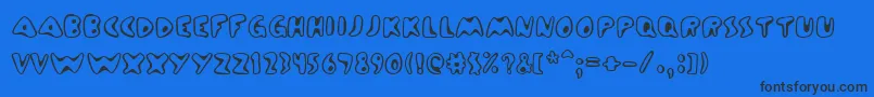 Шрифт Zincboom – чёрные шрифты на синем фоне
