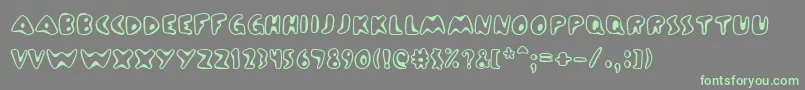 Zincboom Font – Green Fonts on Gray Background