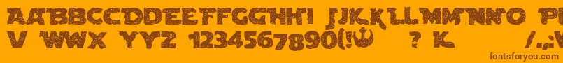 Blowndroid Font – Brown Fonts on Orange Background