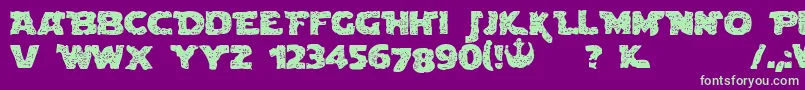 Blowndroid Font – Green Fonts on Purple Background