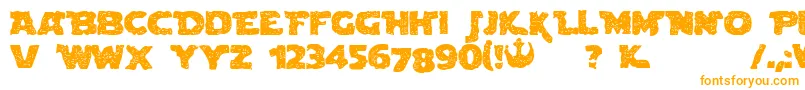 Blowndroid Font – Orange Fonts on White Background