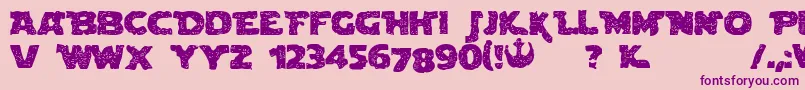 Blowndroid Font – Purple Fonts on Pink Background