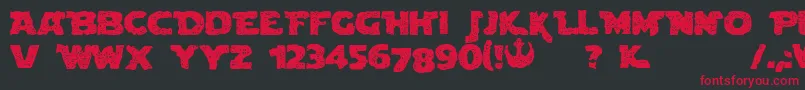 fuente Blowndroid – Fuentes Rojas Sobre Fondo Negro
