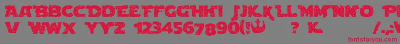 Blowndroid Font – Red Fonts on Gray Background