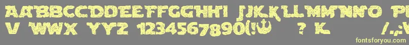 Blowndroid Font – Yellow Fonts on Gray Background