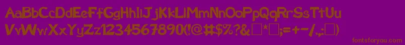 FzBasic12 Font – Brown Fonts on Purple Background