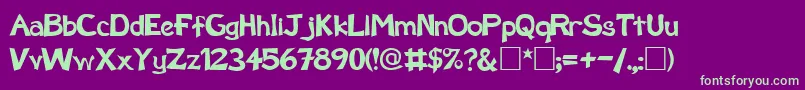 FzBasic12 Font – Green Fonts on Purple Background