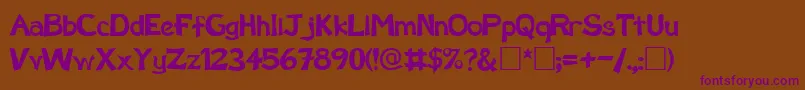 FzBasic12 Font – Purple Fonts on Brown Background