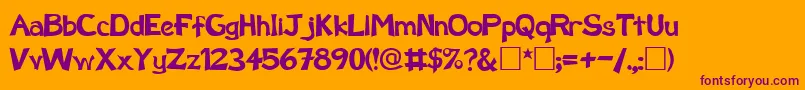 FzBasic12 Font – Purple Fonts on Orange Background