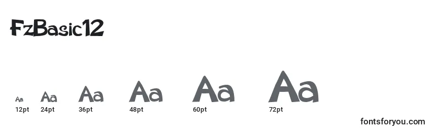 Размеры шрифта FzBasic12
