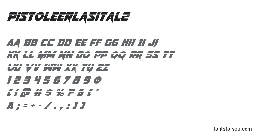 Pistoleerlasital2-fontti – aakkoset, numerot, erikoismerkit