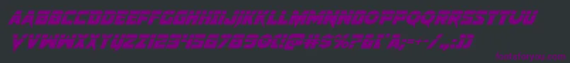Pistoleerlasital2-Schriftart – Violette Schriften auf schwarzem Hintergrund